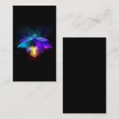 Neon Firefly auf schwarz Platzkarte (Vorne/Hinten)