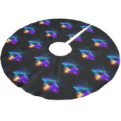 Neon Firefly auf schwarz Polyester Weihnachtsbaumdecke (Schrägansicht)