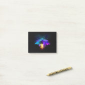 Neon Firefly auf schwarz Post-it Klebezettel (Auf Schreibtisch)