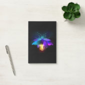 Neon Firefly auf schwarz Post-it Klebezettel (Büro)