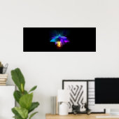 Neon Firefly auf schwarz Poster (Heimbüro)