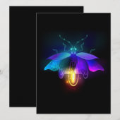 Neon Firefly auf schwarz Programm (Vorne/Hinten)