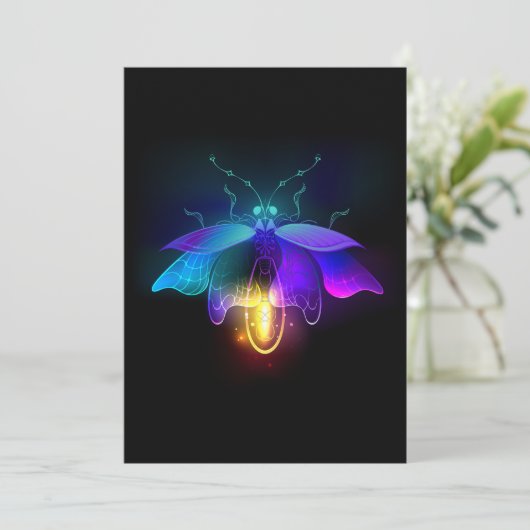 Neon Firefly auf schwarz Programm (Stehend Vorderseite)