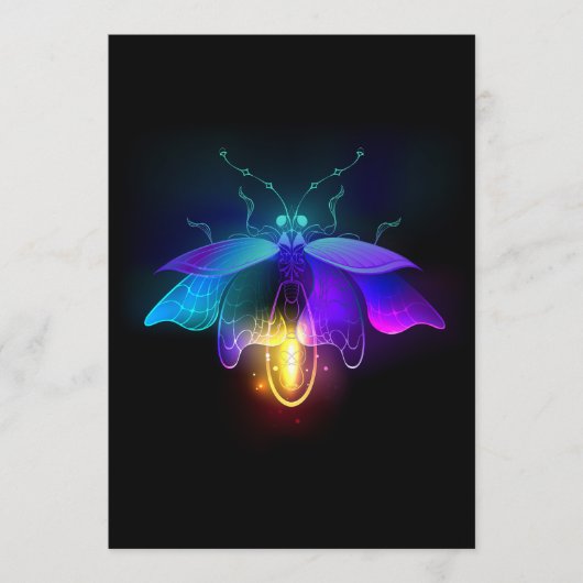 Neon Firefly auf schwarz Programm (Vorderseite)