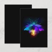Neon Firefly auf schwarz Save The Date (Vorne/Hinten)