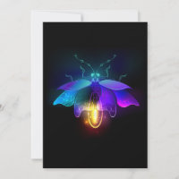Neon Firefly auf schwarz