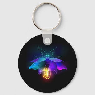 Neon Firefly auf schwarz Schlüsselanhänger