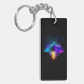 Neon Firefly auf schwarz Schlüsselanhänger (Vorderseite links)