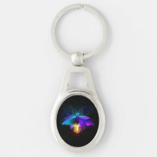 Neon Firefly auf schwarz Schlüsselanhänger