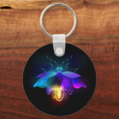 Neon Firefly auf schwarz Schlüsselanhänger (Vorderseite)