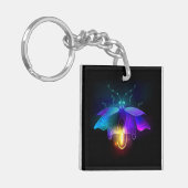 Neon Firefly auf schwarz Schlüsselanhänger (Vorderseite links)