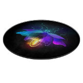 Neon Firefly auf schwarz Schneidebrett (Ecke)