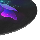 Neon Firefly auf schwarz Schneidebrett (Ecke)