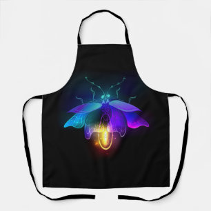 Neon Firefly auf schwarz Schürze