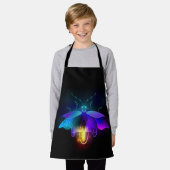 Neon Firefly auf schwarz Schürze (Getragen)