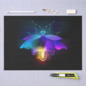Neon Firefly auf schwarz Seidenpapier (Handwerk)