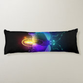 Neon Firefly auf schwarz Seitenschläferkissen (Rückseite)