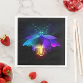 Neon Firefly auf schwarz Serviette (Beispiel)
