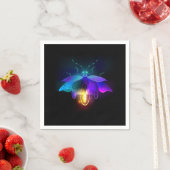 Neon Firefly auf schwarz Serviette (Beispiel)