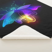 Neon Firefly auf schwarz Sherpadecke (3/4)