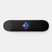 Neon Firefly auf schwarz Skateboard (Horizontal)