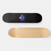 Neon Firefly auf schwarz Skateboard (Horizontal)
