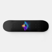 Neon Firefly auf schwarz Skateboard (Horizontal)