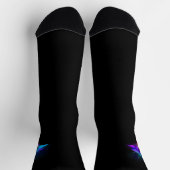 Neon Firefly auf schwarz Socken (Oben)