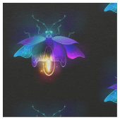 Neon Firefly auf schwarz Stoff (Nahaufnahme)