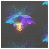 Neon Firefly auf schwarz Stoff (Nahaufnahme)