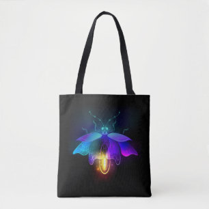 Neon Firefly auf schwarz Tasche