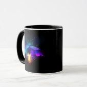 Neon Firefly auf schwarz Tasse (Vorderseite Links)