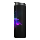 Neon Firefly auf schwarz Thermosbecher (Nach rechts gedreht)