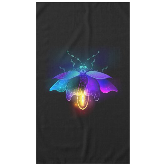 Neon Firefly auf schwarz Tischdecke (Vorderseite)