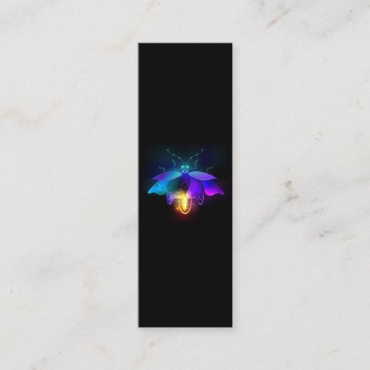 Neon Firefly auf schwarz Treuekarte (Vorderseite)