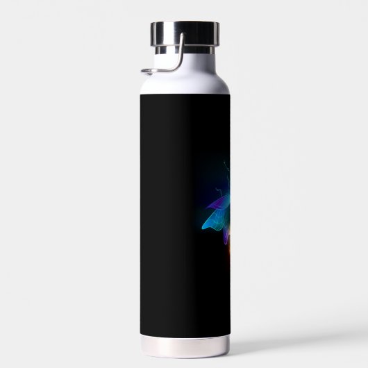 Neon Firefly auf schwarz Trinkflasche (Rechts)