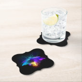 Neon Firefly auf schwarz Untersetzer (Vor Ort)