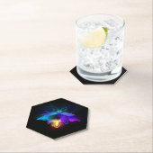 Neon Firefly auf schwarz Untersetzer (Vor Ort)