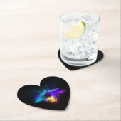 Neon Firefly auf schwarz Untersetzer (Vor Ort)