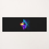 Neon Firefly auf schwarz Yogamatte (Rückseite (Horizontal))