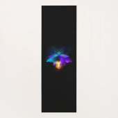 Neon Firefly auf schwarz Yogamatte (Rückseite)