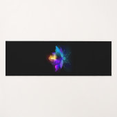 Neon Firefly auf schwarz Yogamatte (Vorderseite (Horizontal))