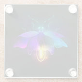 Neon Firefly on black Glasuntersetzer (Rückseite)