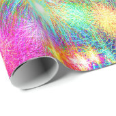 Neon Fireworks Geschenkpapier (Rolleneckpunkt)