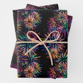 Neon Fireworks Geschenkpapier Set (Beispiel)