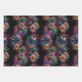 Neon Fireworks Geschenkpapier Set (Vorderseite)