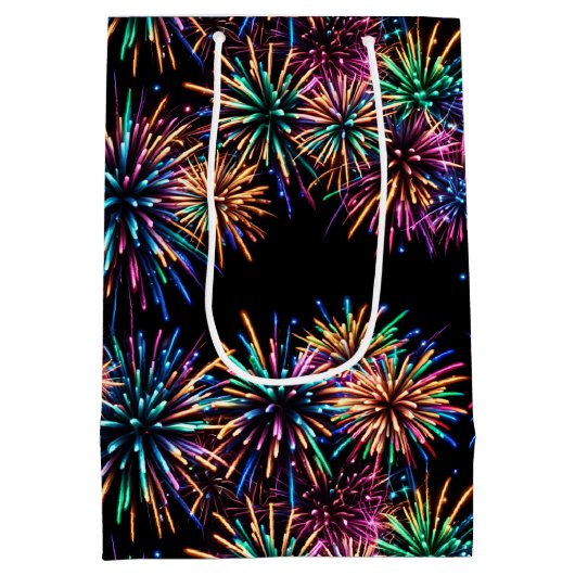 Neon Fireworks Mittlere Geschenktüte (Rückseite)