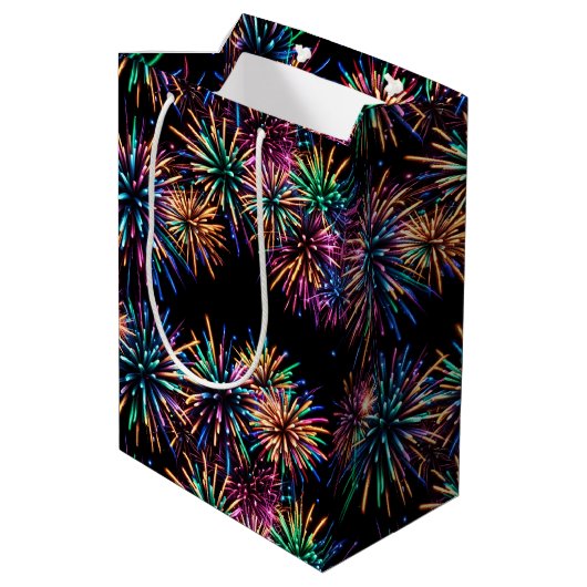 Neon Fireworks Mittlere Geschenktüte (Rückseite Schrägansicht)