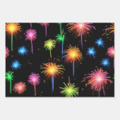 Neon Fireworks on Black Geschenkpapier Set (Vorderseite 2)
