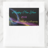 Neon Fireworks Wein, Water Bottle Labels Rechteckiger Aufkleber (Tasche)